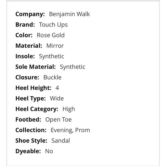 Touch Up Benjamin Walk Heel Size 9M Mary Silver Sandal Open Toe Metallic Formal - Picture 9 of 9